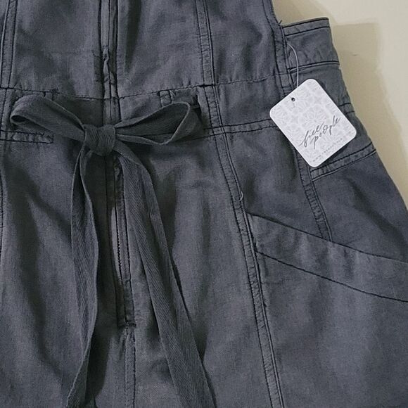 Free People Black Gray Overall Shortalls - Picture 13 of 16